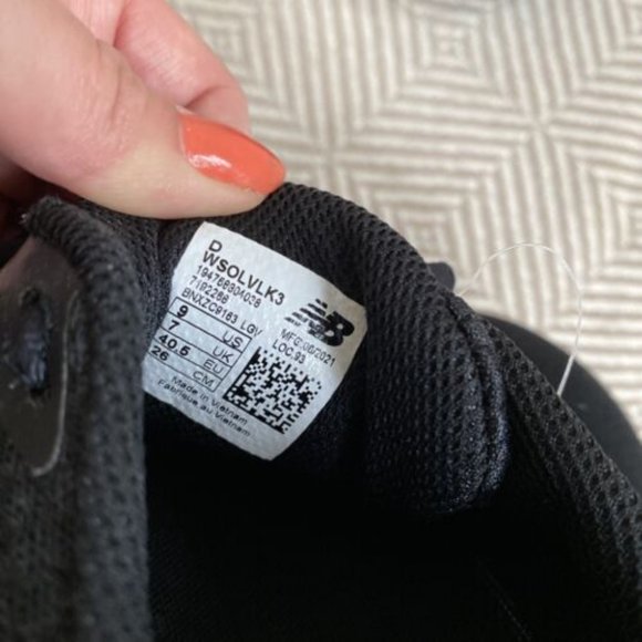 New Balance Running Shoes 9 WIDE Black Training Sneakers Solvi v3 WSOLVLK3 - Picture 10 of 12